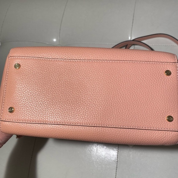 Tory Burch Thea Mini Web Satchel Pink Moon - Picture 13 of 17